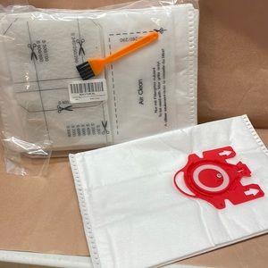 NIB Miele 8 Pack Air Clean Vacuum Cleaner Air Filters/Dust Bags Red